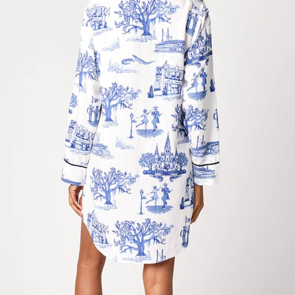 New Orleans Toile Sleep Shirt - Picture 4 of 11
